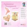 Ursus 3806 55 15 - Fogli pieghevoli trasparenti Comic Rose, 50 pezzi, 15 x 15 cm, 115 g/m² carta trasparente in 10 disegni, stampata su un lato, carta pieghevole per bricolage