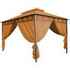 Spetebo Tetto di ricambio per gazebo modello Cape Town, 4 x 3 metri in terracotta - Tetto per gazebo impermeabile - Rivestimento in PVC