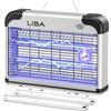 Liba Lampada Antizanzare, Lampe Anti Moustique 20W Eliminatore Elettrico di Insetti Acchiappamosche per Zanzare, Mosche, Repellente per Interni con 2 Lampadine di Ricambio e Vassoio Lavabile