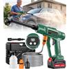 DeeprBetter Idropulitrice Portatile a Batteria, 600PSI Portatile Pulivapor a Batteria Ricaricabile, Pistola Idropulitrice Senza Fili con Ugello Regolabile 6-in-1, Idropulitrice Professionale verde