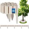 KOTARBAU® Staccionata in Legno per Giardino - 200 x 10 cm - Recinzione Giardino Esterno in Legno - Bianco - Steccato