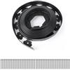 Vyranut Bordo per Aiuole da Giardino 10 m con 60 Picchetti - Bordura per Prato in Plastica Flessibile, Altezza 10 cm - Separatore per Aiuole e Vialetti, Nero