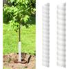 ZOSIGN 2 Pezzi Protezione per Tronco Albero Spirale 40CM di Altezza Tubo Protettivo per Corteccia d'Albero in Plastica 2 Misure Protezioni per Alberi Piante da Roditori Cervi Conigli Falciatrici (Bianco)