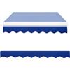 Generico Mantovana di Ricambio per Tenda da Giardino 2,5 3 4 5 6m, Striscia di Mantovana Ondulata di Ricambio Resistente Ai Raggi UV per Terrazza Negozio, Solo Mantovana(Blu scuro,L330cmxH20cm)