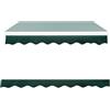 Generico Mantovana di Ricambio per Tenda da Giardino 2,5 3 4 5 6m, Striscia di Mantovana Ondulata di Ricambio Resistente Ai Raggi UV per Terrazza Negozio, Solo Mantovana(Verde scuro,L330cmxH20cm)