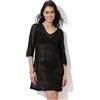 Lovable Copricostume in Crochet | Abitino Caftano in Pizzo | Vestito Spiaggia, Mare, Vacanza | Beachwear Donna, Nero 2 - S