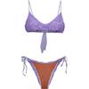 F**K Bikini Donna Top Fisso con Slip Regolabile Arancione SW1124-OR