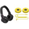 Pioneer DJ HDJ-CUE1 DJ Headphones with HC-CP08-Y Ear Pads & Coiled Cable Yellow