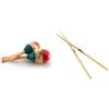 Tiger Natural Hand Painted Wooden Maracas 25cm with Tiger 5A Maple Nylon Tip Drumsticks
