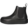 Frau 41N2 Nero Beatles Donna Scarpe Stivaletti Platform Pelle Elastici 36