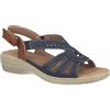 Cushion Walk Sandali da donna con zeppa bassa regolabile Touch Close Slingback, Marina Militare, 41 EU