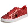 Feversole Women's Featured PU Leather Lace Up Star Sneaker,Stella Sneakers Stringate in Pelle PU da Donna