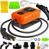 OPAHUTER Pulitore a Vapore Portatile Multiuso, 2500W 9 Velocità Regolabili Macchina per La Pulizia a Vapore Pressurizzata per Pavimenti, Rimuove Il Grasso Cucina Auto Finestra Divano (arancia)