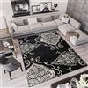 TAPISO Qmega Tappeto Soggiorno Pelo Corto Design Classico Motivo Floreale Fiori Orientale Ornamenti Tonalità Nero Salotto Sala Camera Cameretta Ufficio OEKO-TEX 250 x 300 cm