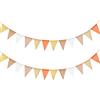 Mausouca 2 Pack Bandierine di Festone, Colorate Esterno Ghirlanda Bandierine di iuta, 24 pezzi Multicolore Triangolo Bandierine in Lino per compleanno, feste, matrimoni, decorazione