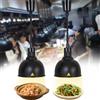 DBMGB Lampada Riscaldante per Alimenti, 250W Lampada per Scaldavivande Professionale, Lampade Riscaldanti Cucina Regolabile per Buffet, Pizzeria e Hotel, Altezza Regolabile 60-180cm (Rame, 2PC)