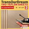 TransOurDream 40,6 x 61 cm, fogli di teflon riutilizzabili, in PTFE, per forno, pressa a caldo, antiaderente, fatti a mano, resistenti al calore, 3 pezzi+6 magneti