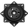 QUARKZMAN 6 Sgabello Girevole di Ricambio, Girevole a 360° Lazy Susan, Piastra di Montaggio Base Girevole a Sfera Semi-Cilindrica per Poltrona Reclinabile o Tavolo, Nero (150x1mm)