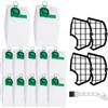 BUCOMTU 12 Sacchetti per Aspirapolvere per Vorwerk Kobold VK140 VK150 FP140 FP150 + 4 Filtri + 1 Spazzole, Accessori Compatibili, Sacchetti Filtranti in Microfibra ad alta Efficienza