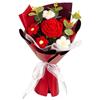 Milageto Bouquet di fiori all'uncinetto Fiore lavorato a maglia Regalo per la festa della mamma da figlia figlio Fiori artificiali per il compleanno della, giallo