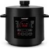 NutriChef Pentola a Pressione Elettrica 6 Litri, 1000 Watt Multicooker, Cuociriso, Slow Cooker, Vaporiera Elettrica, Acciaio Inox, LCD, Timer, Mantieni Caldo, Nero