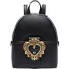 Braccialini Zaino Donna Baroque con Fibbia Cuore e Cristalli Applicati