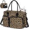 SPAHER Borsa Lavoro Donna per Insegnanti Borsa Viaggio 40x30x15, Leopardo