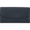 DUDU Portafoglio Donna Grande in Pelle Colorata, Portafoglio Continental, Tasche Porta Carte di Credito, Portamonete con Cerniera Navy