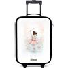 NoBoringSuitcases.com® Valigia Per Bambini Compatto 48x31x19 cm Bagaglio Ultraleggero Trolley A Mano Rigidi LED Ruote Da Viaggio - Ragazze - Ballerina - Elfo - Fata