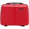 WITTCHEN Stripes Line Beauty case Custodia per cosmetici Beauty case da viaggio Bagaglio rigido ABS Maniglia comoda Tracolla Rosso