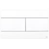 OLI Placca di Comando Slim Dual Bianco Opaco per Cassette WC ad Incasso OLI - OL0659042 Bianco Opaco