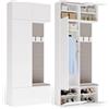 BDW HAGA II 1SZ1W - Set di armadi, panchina, altezza 238 cm, larghezza 100 cm, profondità 35 cm, modulare, corridoio, scarpiere e giacche