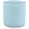 Deshome Pouf da esterno e interno - Pouf poggiapiedi tondo Ø 50 cm da giardino idrorepellente sfoderabile, Puff design moderno per divano soggiorno camera da letto Light Pouf Turchese polvere