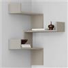 Shally Dogan Mensola Angolare a 3 Piani, Scaffale ad Angolo per Parete, Organizer Salvaspazio Design Moderno, Arredamento Interno, Ideale per Casa, Ufficio, Dimensioni 60 x 22 x 90H cm (Sabbia)