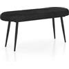 COSTWAY Panca Scarpiera da 113 cm, Panca da Ingresso con Cuscino Imbottito in Spugna e Gambe Metalliche Solide, Panca Fondo Letto per Soggiorno Camera da Letto, Carico 300 kg (Nero)