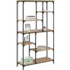 vidaXL Libreria Rovere artigianale 99 x 35,5 x 176 cm, Libreria rettangolare moderna, solido spazio per soggiorno, perfetta per una casa piena di libri, unità autoportante