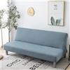 WWQQKJ Copridivano Senza Braccioli 2/3 Posti Elasticizzato, Antimacchia Fodera per Divano Letto Lavabile Antiscivolo Pieghevole Clic Clac Copri Divano, 20 Colori(Grigio Blu,190-220cm)