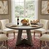 Lailang 120cm Tavolo da Pranzo Rotondo, Tavolo Cucina Salvaspazio, Tavolo Gambe Incrociate, Tavolo da Pranzo Legno, Mobili Soggiorno, Tavolo Moderno, 120 x 120 x 75 cm, Grigio