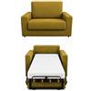 Baldiflex - Divano Letto 2 in 1 con Materasso Singolo 70x190 cm Ortopedico, Maragià, Prontoletto RICHIUDIBILE 1 Posto con Rivestimento SFODERABILE e Lavabile, Giallo Senape