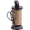 PH PandaHall Porta Spago di Iuta Vintage con Forbici, Supporto Filo Metallico a Forma di Cane Display Bobina Singola Porta Filo con Corda 306yd per Cucito Trapunte