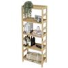 Lenmar Serie R, R-09, in legno, legno di pino, beige chiaro, 5 ripiani, libreria, scaffale in legno, scaffalatura da parete