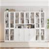 VOWNER Libreria con Ante in Vetro, Libreria a 5 Ripiani con Ripiano Regolabile, Set Moderno di Mobili Contenitori per Ufficio, Soggiorno, Bianco(CDDC)