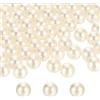 QUARKZMAN 580pz 10mm Perle Decorative Bianco Panna in ABS Finto Perle Riempitivi per vasi 300g Decorazione per Artigianato Centrotavola Creazione di Gioielli Decorazione per acquari