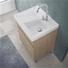 Inbagno Mobile Lavatoio 60x46,8 Cm Rovere Dolomite Con Vasca In Ceramica Dotata Di Zona Strofinatoio, Struttura Già Montata In Legno Nobilitato Con 2 Ante Apribili A Gola