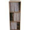 VDD Mobile portaoggetti in vinile LP Records - Archiviazione di dischi in vinile LP - 3 scomparti - dadi