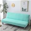 WWQQKJ Copridivano Senza Braccioli 2/3 Posti Elasticizzato, Antimacchia Fodera per Divano Letto Lavabile Antiscivolo Pieghevole Clic Clac Copri Divano, 20 Colori(Blu Acqua,155-190cm)