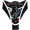 Tankpad Adesivo 3D moto teschio Ride or Die protezione Tankpad nero X510713VA