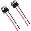 VAGCARS 2 prese H7 in ceramica per fari, portalampada H7 con cavo precablato rosso/nero, connettore adattatore per lampadina alogena da 12 V, ricambio per riparazione retrofit