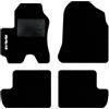 QUEMAR Tappetini Auto per Rav4 II 2000-2006, Bordo Nero, 1 Ricamo | XA20 / Kit Tappeti Moquette e Gomma su Misura / Set 2 Anteriori + 2 Posteriori / Ricami e Colori Personalizzati / Antiscivolo
