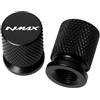 actuion Tappo stelo valvola moto Per NMAX 125 155 160 N-MAX Tappi Valvola Pneumatico Ruota Moto In Alluminio Copertura Ermetica Accessori(Black)